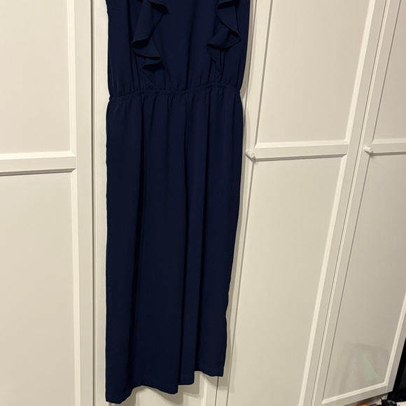 Reitmans Dark Blue Ruffle Jumpsuit - Picture 7 of 7